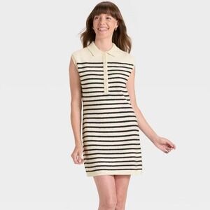 Universal Thread Women's Mini Sweater Dress with Button Detail